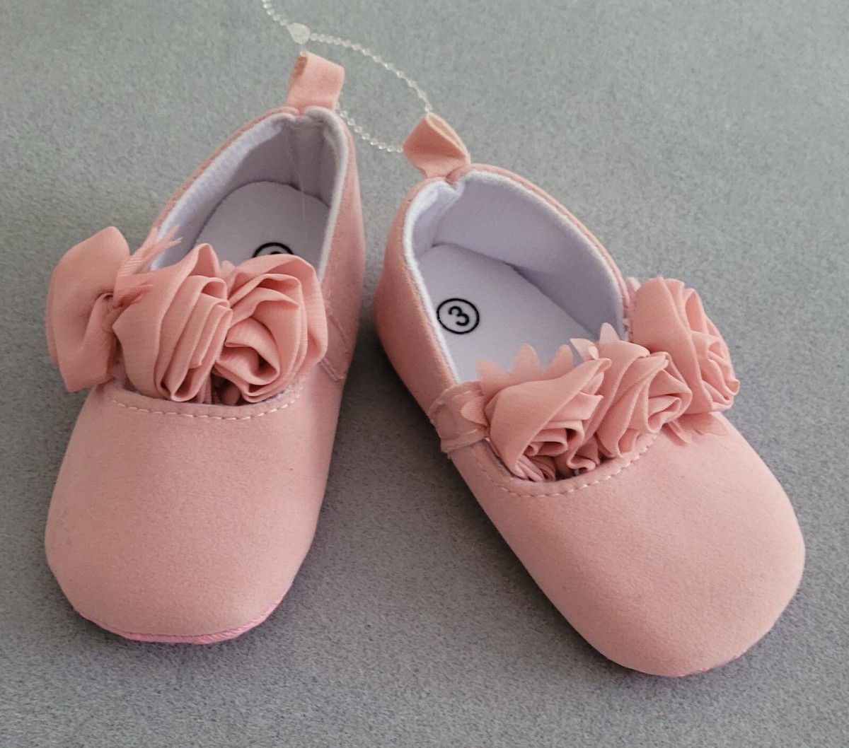 pink infant dress shoes Dressy Pink Leather Soft Sole Baby Girl Crib Shoes with Bow