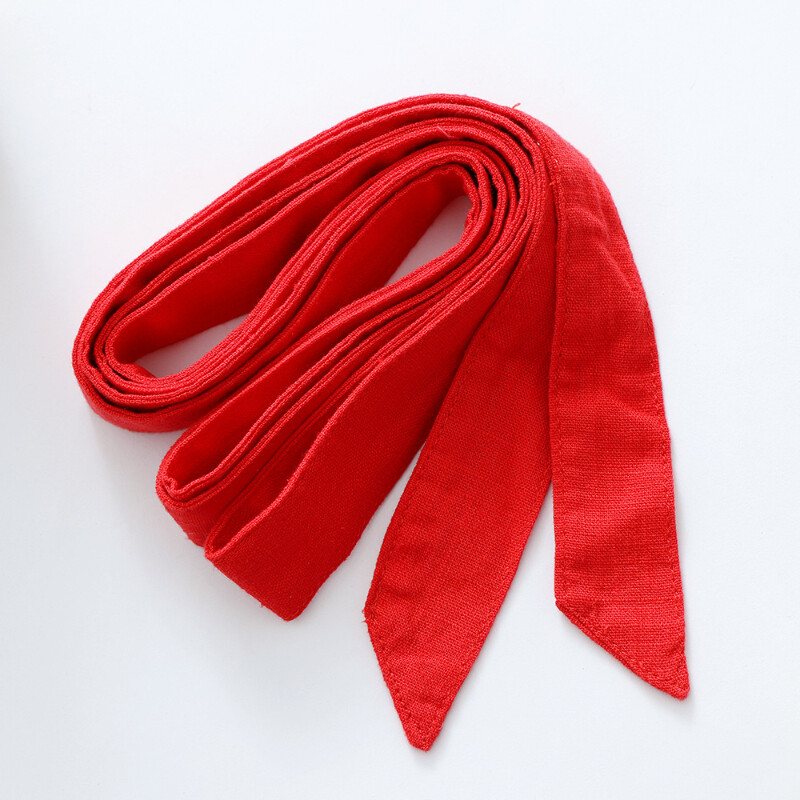 Women Linen Cotton Sash Belt Waistband Lace Up Plain for Dress