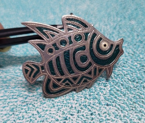 925 Sterling Silver Turquoise Color Mandarin Fish Enamel Pendant UNISEX Jewelry - 第 14/24 張圖片