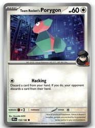 Team Rocket's Porygon 153/182 Destined Rivals Common