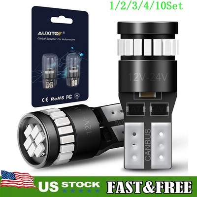 Parking Wedge Map Dome License LED Light 194 Lamp 168 2825 W5W Red T10 1~10Set