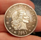 Vintage/Rare Half Ounce Toned Silver Round From "World Wide Mint" 1981.