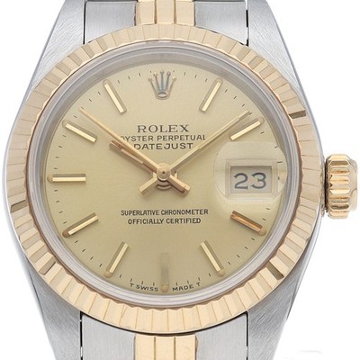 ROLEX datejust ladies watch 69173(9) K18YG/Stainless Steel WomenWatch Champa...