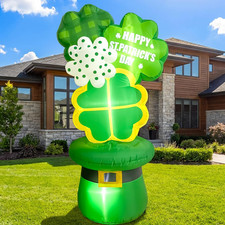 6FT St Patricks Day Inflatables Outdoor Decorations, St. Patrick'S Day Blow up I