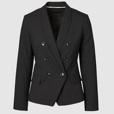New Black Women's Blazers Double Breasted-Fit