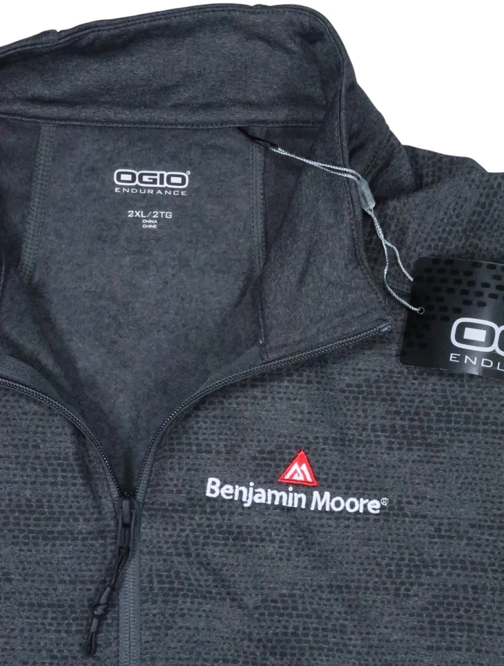 NWT OGIO ENDURANCE BENJAMIN MOORE MEN XXL FLEECE SOFT SHELL ZIP JACKET INTERLOCK - Image 3 of 4