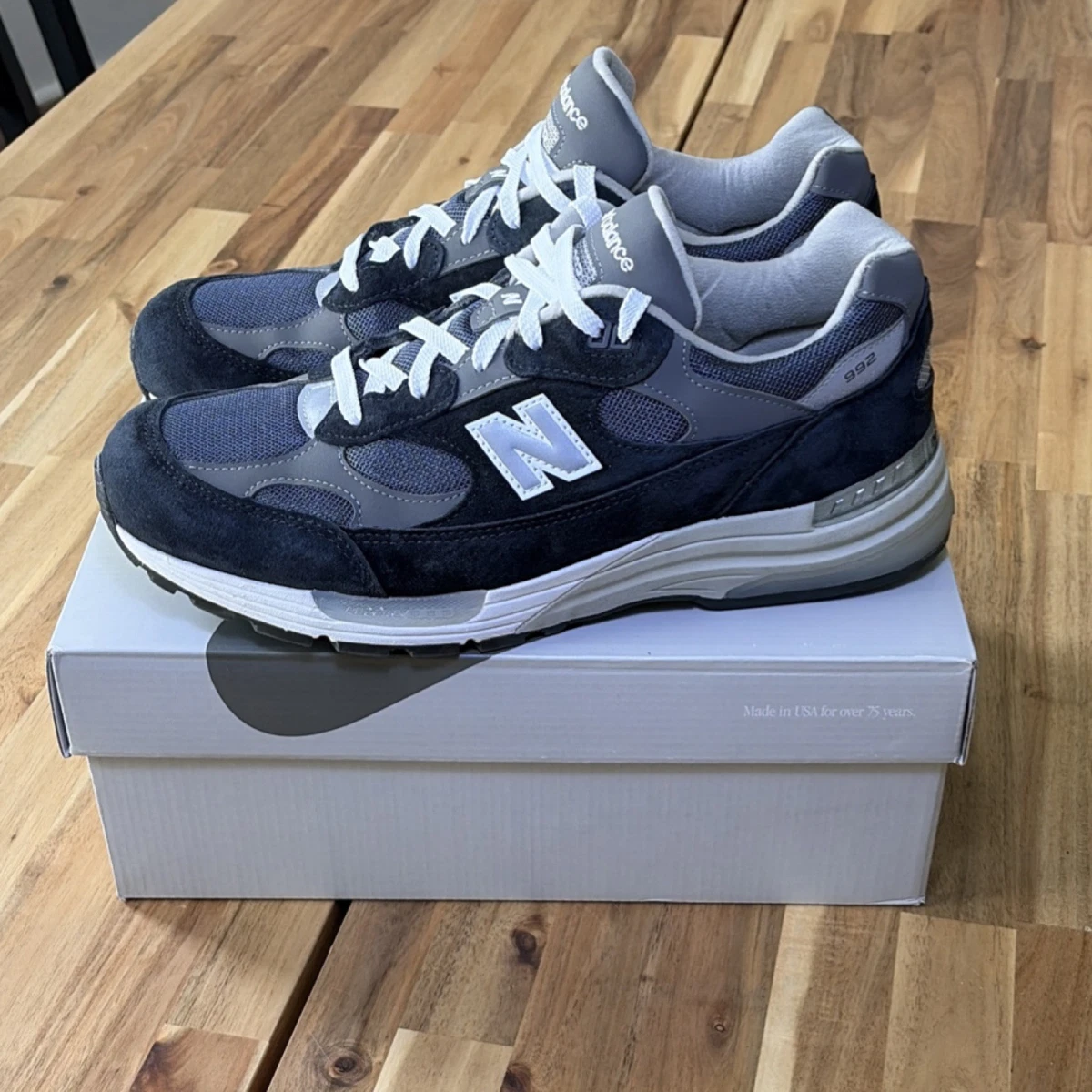 New Balance 992 Made in USA Navy Grey | eBay