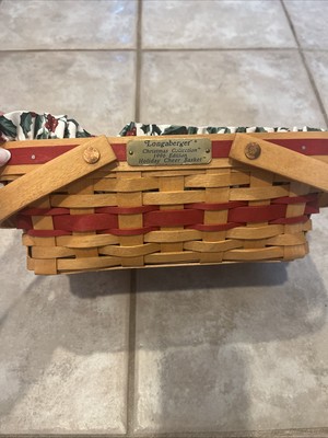 Longaberger Christmas Collection 1996 Edition Holiday Cheer Basket Vintage