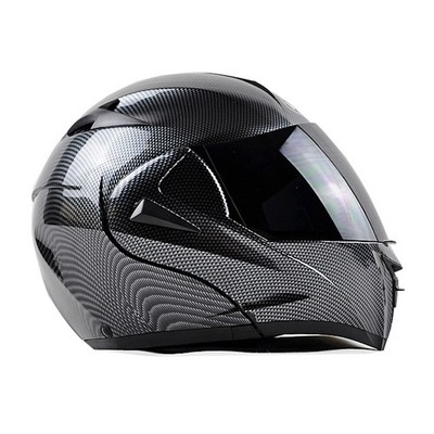 DOT Approved Carbon Fiber Modular Helmet, Flip Up Full Face Dual Visor