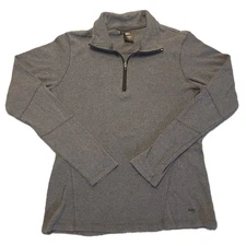 REI Co-op Womens M  Active Shirt 1/4 Zip Long Sleeve Pullover Top Gray