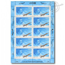FRANCE POSTE AERIENNE N°66 JACQUELINE AURIOL 2003 FEUILLE 10 TIMBRES NEUFS**