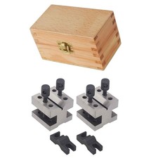 V Block Clamp Multi Use Hardened Steel Machinist Set 1-3/8 x 1-3/8 x 1-3/16 Inch