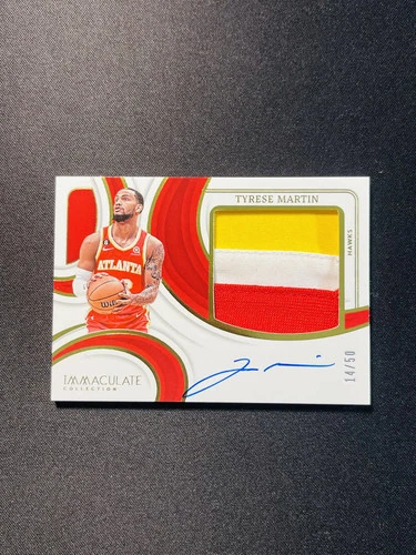 2023-24 Panini Immaculate Tyrese Martin #PPA-TYM Premium Patch Auto 14/50 XV44