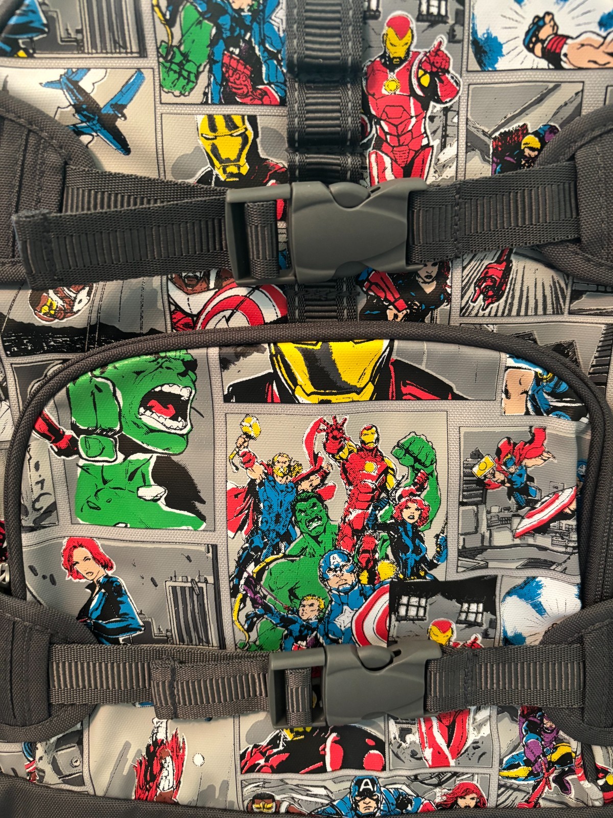 PONY Scuola Pottery Barn Zaino Grande Marvel Avengers Fumetto Borsa da Viaggio Hulk Thor...