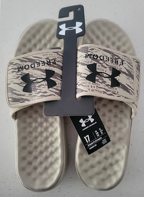New Under Armour Freedom Ignite Pro 8 Desert Sand Slides  display picture 3