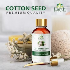 Earth Nourish Huile De Support Graines De Coton Bio Pur Peau Massage 15ml-50ml