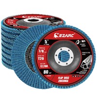 Ezarc 10 StüCk FäCherscheiben 125Mm 22,2Mm KöRnung 80 Edelstahl Metall Holz
