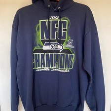 2013 Seattle Seahawks NFC Champions Hoodie Size Large