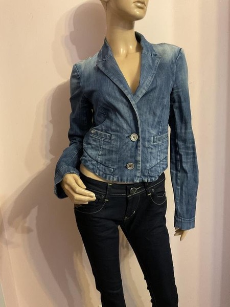 Women Miss Sixty Jacket Navy Cotton 36 / S