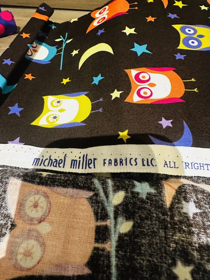 Paquete de 6 telas Michael Miller tela de algodón acolchada de cuarto de yarda gruesa. Foto 4 de 4