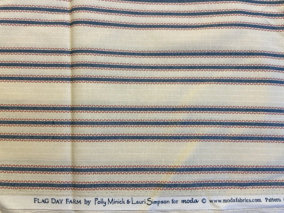 Vintage Flag Day Farm By Minick & Simpson For Moda. 2 Yards - Image 2 of 2