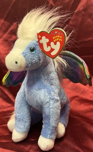 Vintage 2002 Ty Beanie Babies Pegasus Plush Unicorn New With Tags