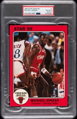 1985 STAR TEAM SUPERS 5X7 #1 MICHAEL JORDAN PSA 8 AUTO 7 | eBay