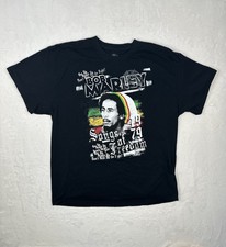 Men's Bob Marley Jamaica Collection Songs of Freedom 1979 T Shirt Black Size XL