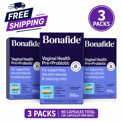 Bonafide Clairvee  Vaginal Health Pre + Probiotic   3 Pack (30 Capsules Each)