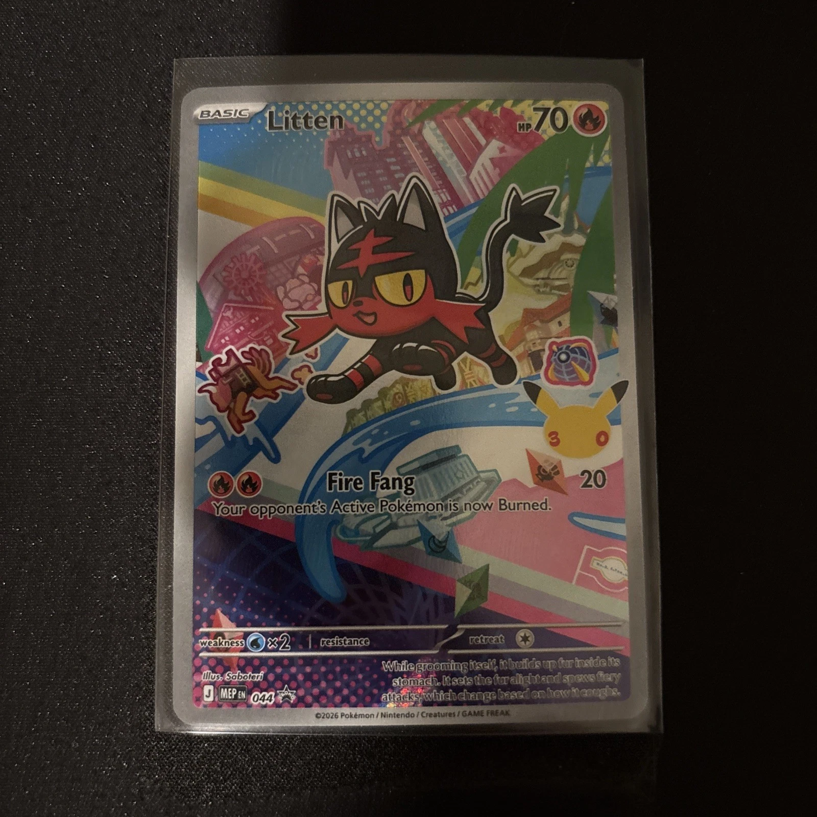 NM Litten 044 ME: Mega Evolution Promo AUTHENTIC Pokemon Card