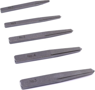 5 Pieces Easy Out Bolt Extractor Set, Straight Fluted Screw Extractor, Broken Da