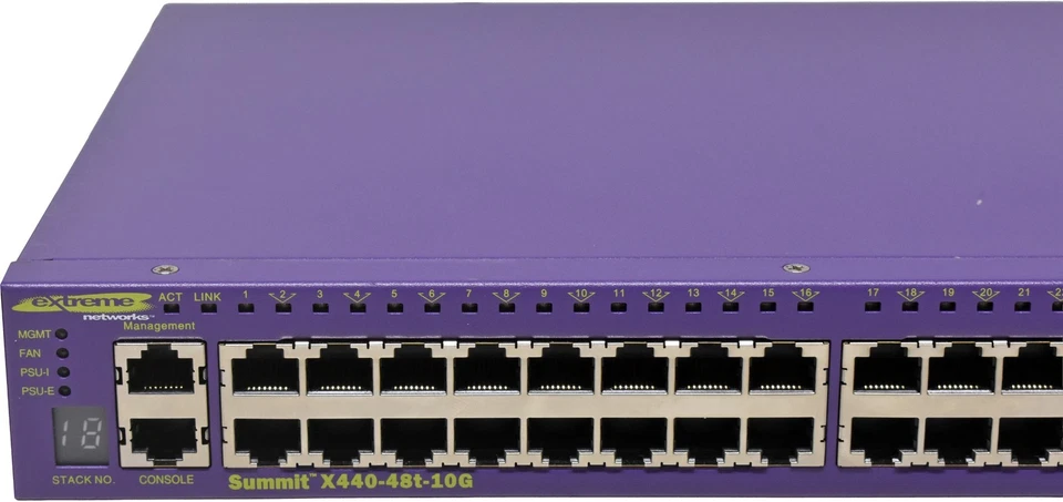 Conmutador Extreme Summit X440-48t-10G 16509 48 puertos RJ-45 GE 2x SFP 2x SFP+ Foto 3 de 4