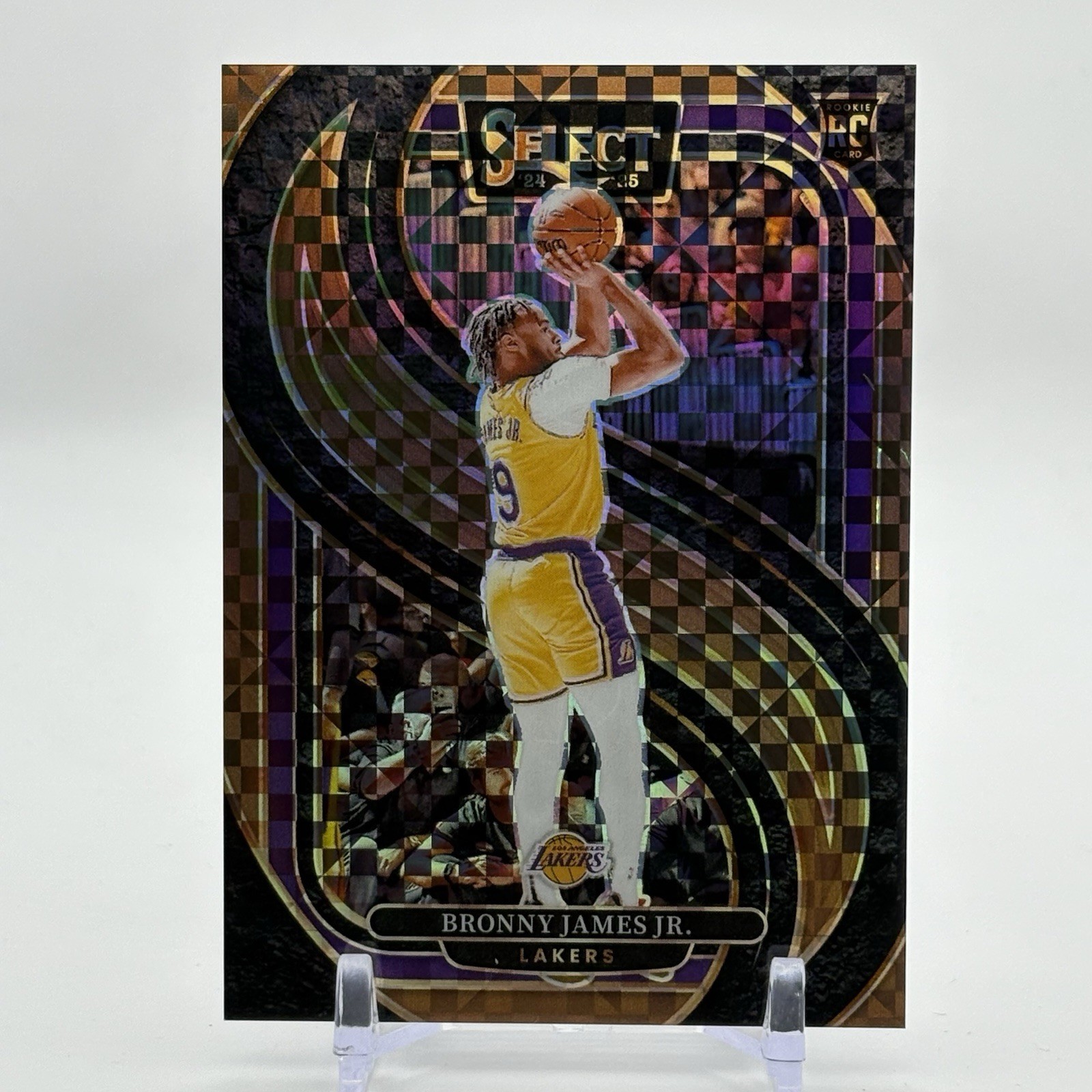 2024-25 Select Bronny James Jr. #179 Premier Level RC Bronze Checkerboard /49