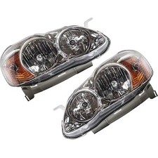 Headlight Assembly 2PCS Left Right fits Toyota Corolla 2005-2008