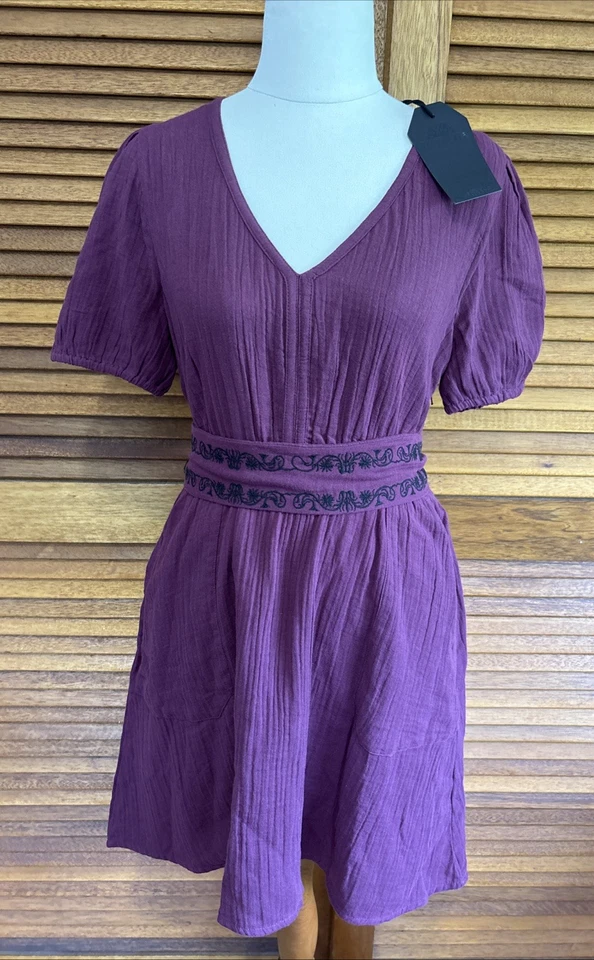 Disturbia Dress Poultice Embroidered Uk 10 - image 2 of 4