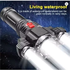 3LED Strong Waterproof Flashlight, Portable Camping & Bike Light, Emergency Tool