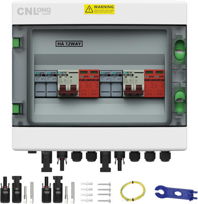 2 String Solar PV Combiner Box 2 in 2 Out IP65 DC500V 32A Circuit Breaker with S