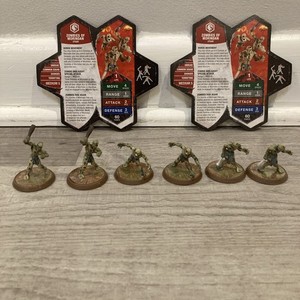 Heroscape Dawn of Darkness Zombies of Moridan 2 Complete Squad Figures And Cards