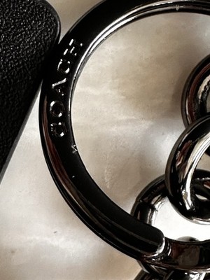 NEW COACH PUZZLE DACHSHUND METALLIC BRICK LEATHER GLITTER BAG