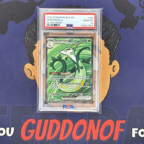 💎PSA 10 GEM MINT 2025 Pokemon Black Bolt SERPERIOR EX #156 Ultra Rare