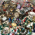 5LBS Junk Drawer Jewelry Lot VTG -Now Scrap Findings beads costume Art odds ends