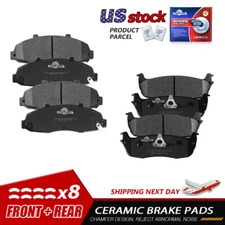 Front and Rear Ceramic Brake Pad for 1999-2003 Ford F-150 2002 Lincoln Blackwood