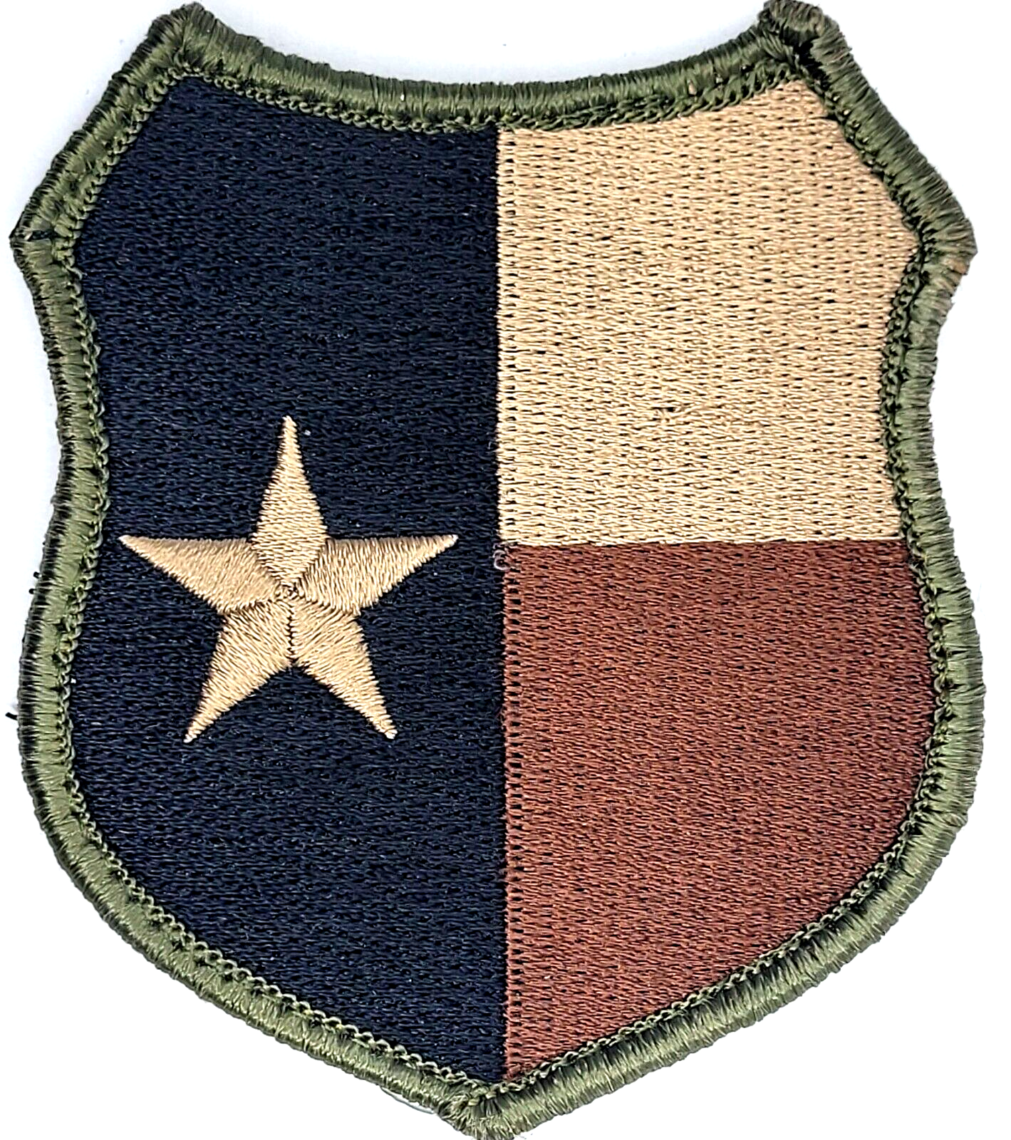 TEXAS STATE FLAG CRUSADER SHIELD Tactical Army Morale Forest Hook Patch