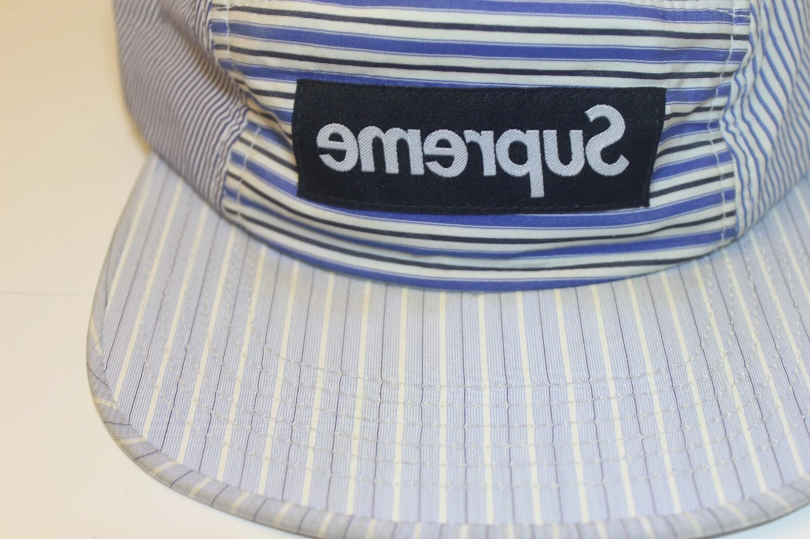 Supreme x Comme Des Garçons CDG Box Logo TNF 2012 Noir 5 Panneaux Casquette Camp 