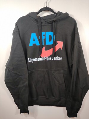 AFD Allgemeine Freie Denker Herren Hoodie Schwarz XXL Baumwolle