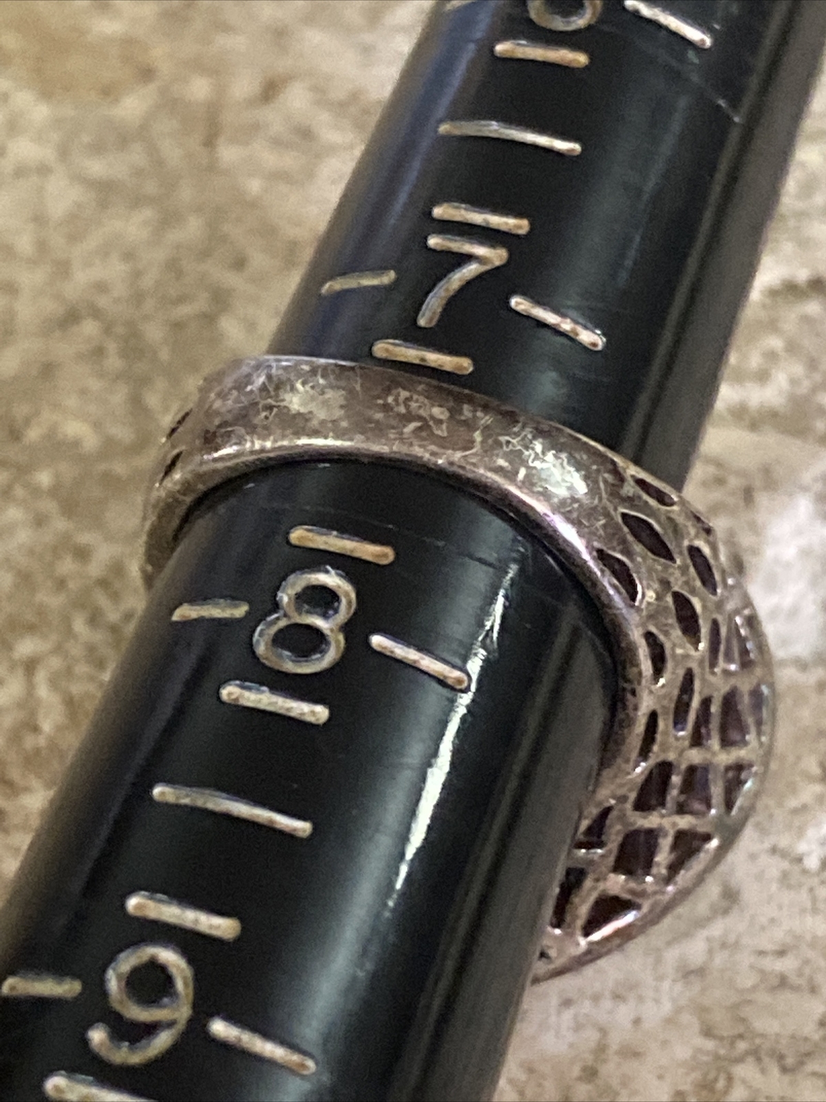 Silver Tone Blue Translucent Moonstone Chunky Rin… - image 5