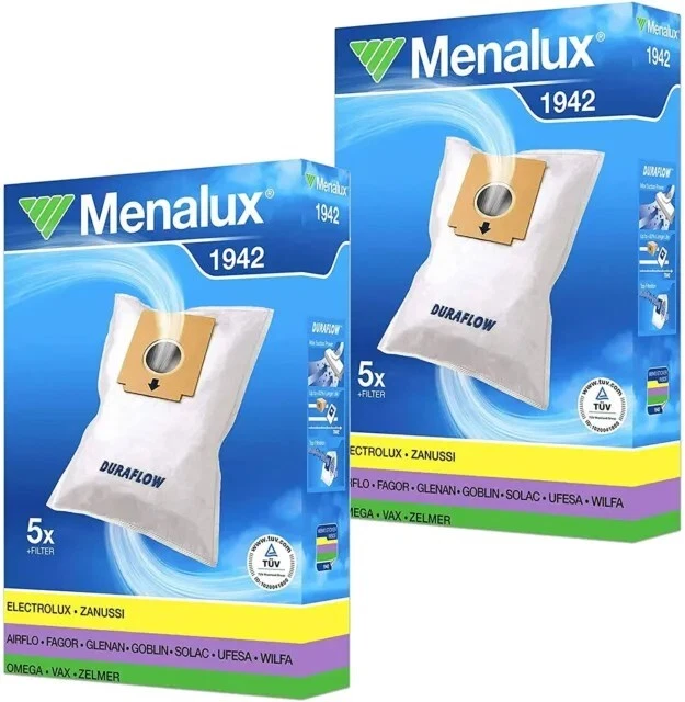 2 Packs of 5 ZANUSSI COMPACT GO II ZAN4002WT ZAN4002RD Dust Bags 9001670778x2 - Image 1 of 3