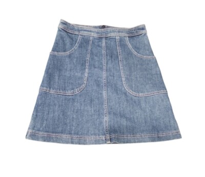 Boden Rachel Chino Jean Skirt Medium Wash Size 4R