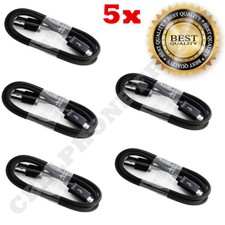 5x Micro USB Charger Data Sync Cable Braided Cord For Samsung Android LG BLACK