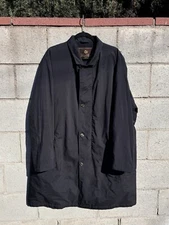 $3750 Loro Piana Windmate Sebring Cashmere Lined Overcoat Jacket Black Sz 3XL